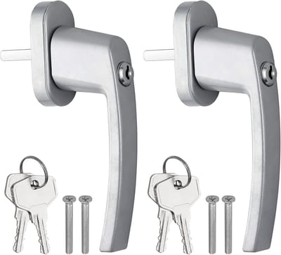 Veiligheidsraamkruk met slot voor kinderbeveiliging - 2 stuks aluminium