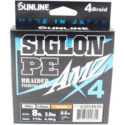 Sunline PE Line X4 Siglon AMZ 300M PE 0,6 8LB Oranje (0312) oranje