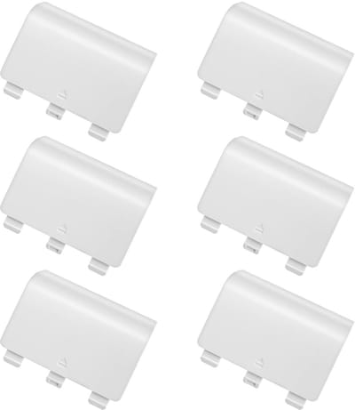 Dailygoods - Vervangende Batterijbeschermers - Duurzaam en Betrouwbaar - Wit - Compatibel met Xbox Series X S - 6 Stuks - Ideaal voor Gamers