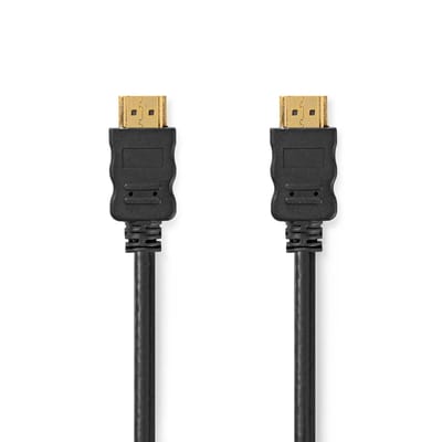 Nedis High Speed ​​HDMI-Kabel met Ethernet - HDMI Connector - HDMI Connector - 4K@60Hz - ARC - 18 Gbps - 3.00 m - Rond - PVC - Zwart - Label