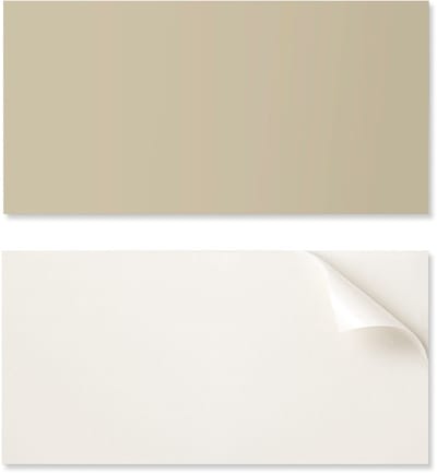 Zelfklevend decoratief element van vinyl voor thuis, 100x50 cm, kleur: vuilgeel.