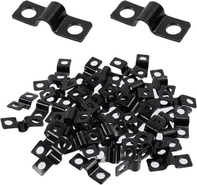U-vormige metalen slangklemmen 6 mm - U-klemmen voor buizen, met 2 gaten voor kabelbevestiging en stevige bevestiging