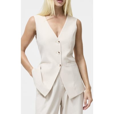 French Connection Imola Waistcoat V Nk Waistcoat Sandshell Maat: 10 | Jumpsuits Outlet | Dames | Beige