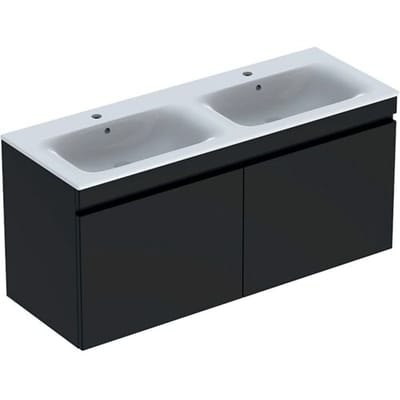 Geberit Renova Plan Set double furniture washbasin narrow edge with 2 drawers and 2 internal drawers 130 cm 501.918.01.1