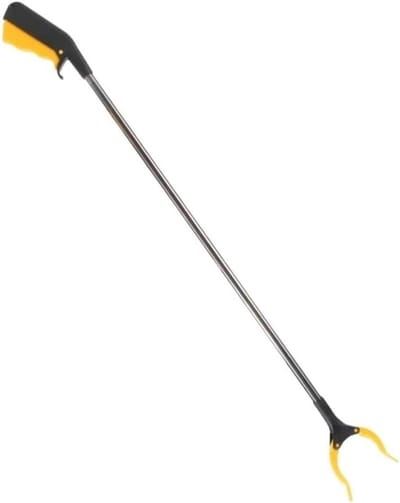 Ophaalgereedschap, telescopische tang, multifunctioneel grijpgereedschap, lichte pick-up stick, om de onderkant te bereiken (zwart + geel)