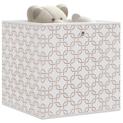 vidaXL - Opbergboxen - 10 - st - inklapbaar - 32x32x32 - cm - ongeweven - stof - crème