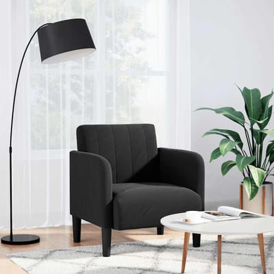vidaXL - Fauteuil - met - armleuningen - 54 - cm - fluweel - zwart