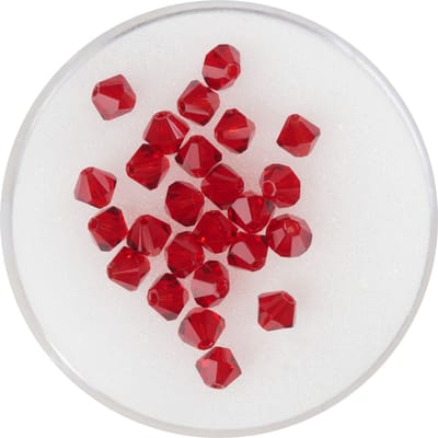 Glas geslepen glitterkralen, 4 mm - Siam