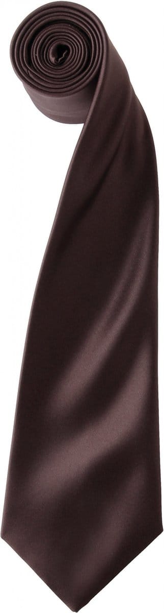 Premier 'Colours' Satin Tie PR750 - brown - One size