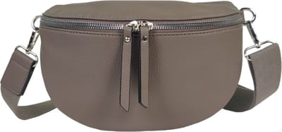 Qischa® - Crossbody heuptas bumbag - uni riem - soft - taupe - vegan - medium size