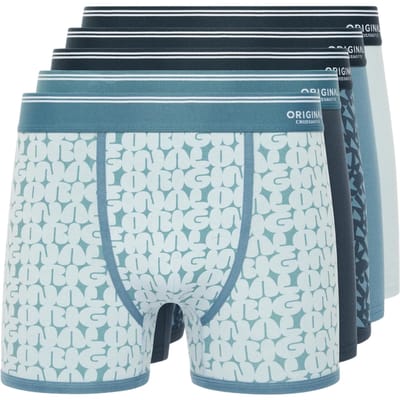 Crosshatch Heren Dringal Boxershorts (5-pack) (Blauw)