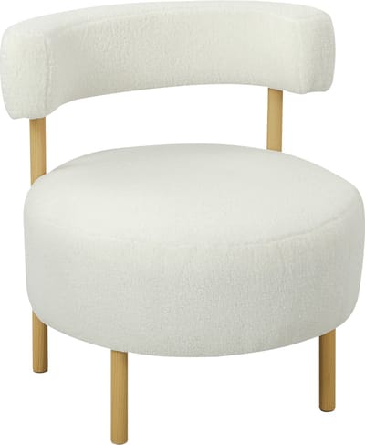 Fauteuil - Relaxstoel - Relaxfauteuil - Stoel - Met armleuning - Voor één Persoon - Crèmewit