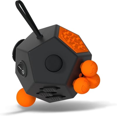 BOTC Fidget Dodecagon - 12-kant Speelgoed Kubus - verlicht stress en angst - Anti Depressie - voor kinderen en volwassenen -Oranje