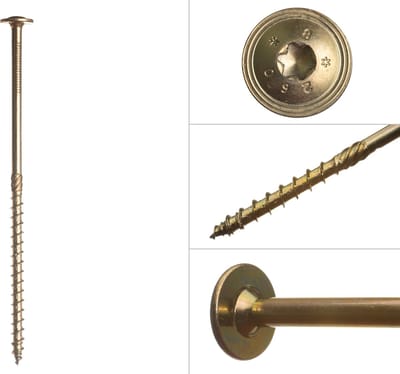 Wovar Tellerkopschroeven Geel Verzinkt 8.0 x 200 mm Torx | Doos 50 Stuks