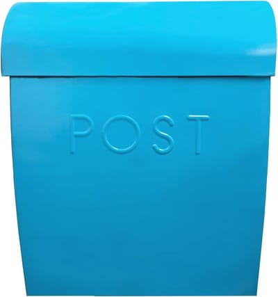 Stijlvolle Decoratieve Postdoos - Euro Chic, Blauw, 15 x 12 x 5,25 inch
