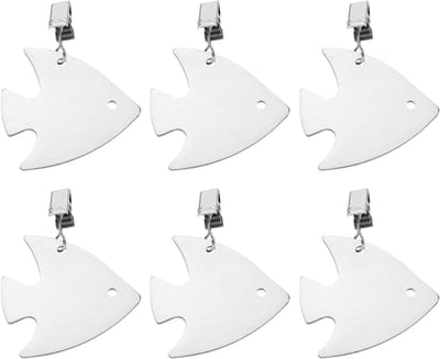 Tafelkleedgewichten - Roestvrijstalen Tafelgewichtjes - Set van 6 - Stevige tafelkleedgewichten - Windbestendige tafelkleedclips - Geschikt voor binnen, buiten, picknicks en tuinfeesten