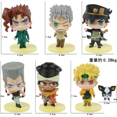 JoJo's Anime Bizarre Adventure Figuur Kujo Jotaro Star Platinum Iggy Polnareff Kakyoin Tenmei Actiefiguur Model Pop beige