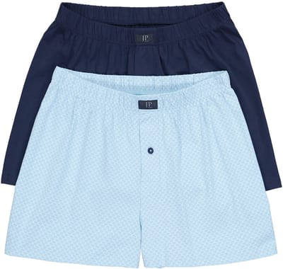 JP 1880 - Heren - boxershorts loungewear OEKO-TEX set van 2 onderbroek tot 8XL - Jeans blauw - Maat 3XL