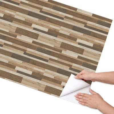 Coloray Meubel Wrap Folie - Bruin Meubelfolie - 75x150 cm - Decoratiefolie Houten abstractie - Meubel Wrap Folie - Rustiek Meubelfolie - Plakfolie Meubels - Keuken decoratie - Texturen
