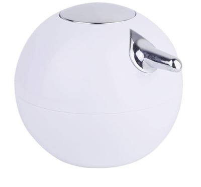 Dailygoods- Zeepdispenser 380 ml - Handmatige Zeepdispenser - Vloeistofdispenser - Voor Badkamer/Douche - Antilek Design - Wit/ABS 11,3 x 11,3 x 10,5 cm