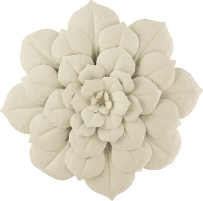 J-Line Wanddeco Bloem Metaal Wit Large