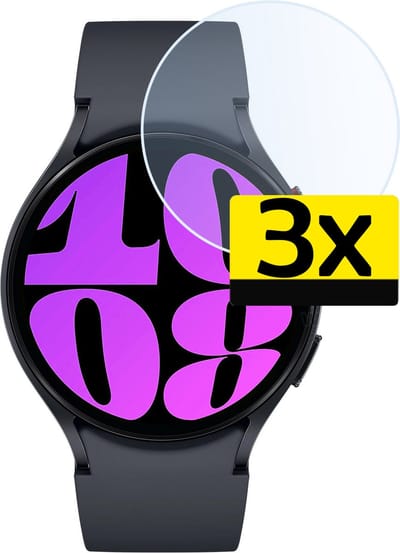 Screenprotector - 3 Stuks - Geschikt voor Samsung Watch 6 40 mm - Sterk & Shockproof - Tempered Glass - Beschermglas Screen Cover - Gehard Glas - Bescherm Protector voor Smartwatch