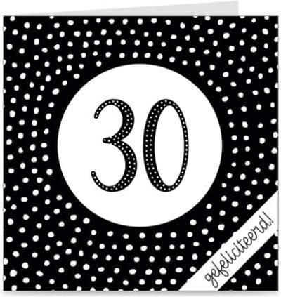 30 JAAR | verjaardagskaart / kaart met envelop | wenskaart voor 30e verjaardag