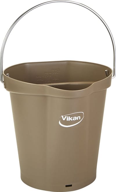 Vikan Emmer 568866 - 6 Liter - Bruin - Stevige Emmer - Chemicaliën bestendig - Maximaal 100°C - Geschikt voor Voedselverwerking en Schoonmaakwerkzaamheden