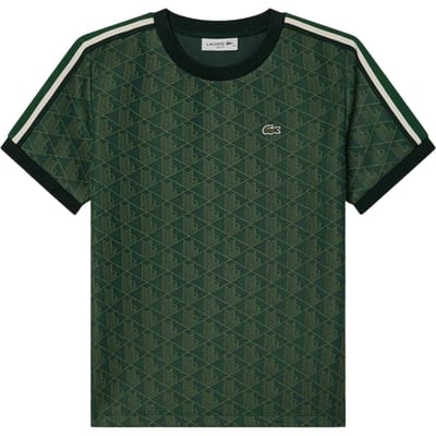 Lacoste Dames/Dames Monogram Jacquard Slim T-shirt (Groen)