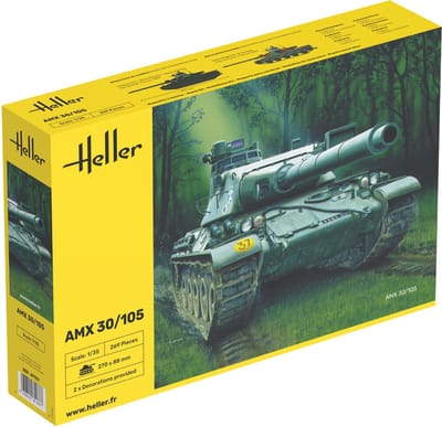 Heller Modelbouwpakket Militaire voertuigen - 81137 AMX 30/105 - Franse Snelle Gevechtstank Plastic - 1:35 - Modelbouw