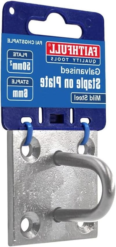 Nietpistool Set - Bevestigingsmateriaal - Schuur Deuren Beveiligen - Verzinkte Afwerking - 50x50mm 6mm - Zilver