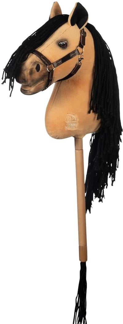 Hoogwaardig Hobbypaard Stokpaard voor Kinderen Hertenleer Look