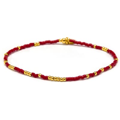 Luxenter Armband van rood kristal met 18-karaats geelgouden afwerking - Xanvi