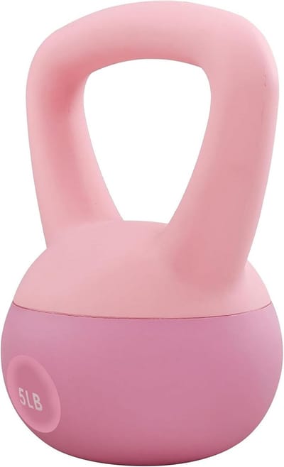 Zachte Kettlebells voor Dames en Heren - Kleurgecodeerde Vinyl Kettlebells, 2,3 kg