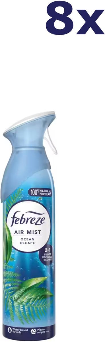 8x Febreze luchtverfrisser 185ml Lenor Ocean Escape