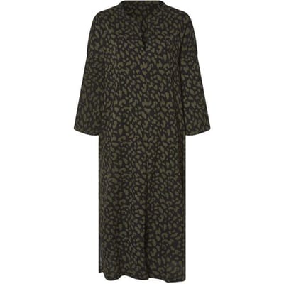 ESMARA Dames jurk - plus size (Groen/print, XL (48/50))