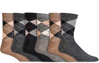 Geruite sokken | Alpacawol | Isolerend | Diverse kleuren | Merk: Socks4Fun | Maat: 35 t/m 46 | 6 Paar