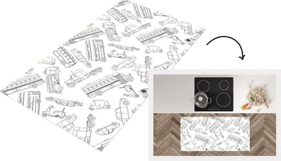 Keukenloper - Loper keuken - Patronen - Auto - Vrachtwagen - 120x60 cm - Keukenloper vinyl