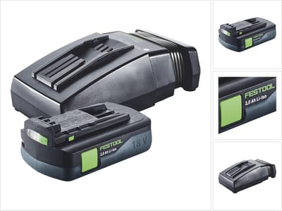 Festool energieset 1x BP 18 Li 3,0 C accu 18 V 3,0 Ah / 3000 mAh Li-Ion ( 577658 ) + TCL 6 oplader ( 201135 )