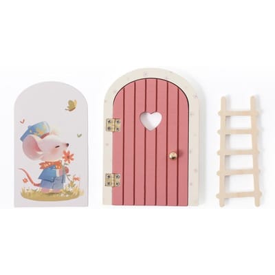 Houten Elfendeur Set Poppenhuis Personage Stickers Cartoon Kamer Decor Sprookjesstijl Balkon Decor Hangende Ornamenten Cadeau