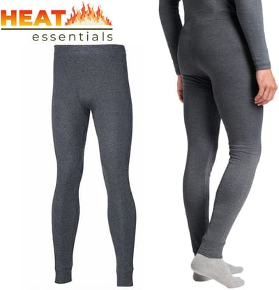 Heat Essentials - Thermo Ondergoed Heren - Thermobroek Heren - Antraciet - M - Thermo Kleding Heren - Thermo Legging Heren - Ook als Thermo Set verkrijgbaar