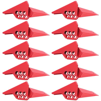 10 pcs Verrou de sécurité pour vanne à bille Acier inoxydable Petit Rouge pour 38?76mm/1.5?Diamètre de tige 2,99 pouces