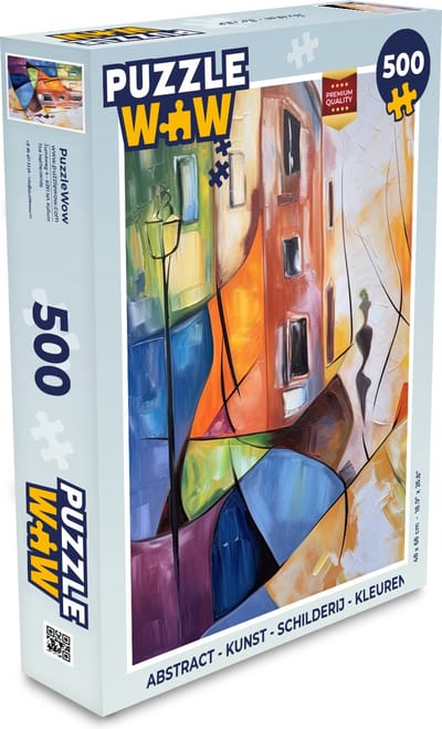 Puzzel Abstract - Kunst - Schilderij - Kleuren - Legpuzzel - Puzzel 500 stukjes