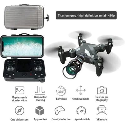Mini Drone HD Wifi FPV Bagagevorm Afstandsbediening Drone met camera Opvouwbaar Quadcopter-speelgoed met één klik 480p