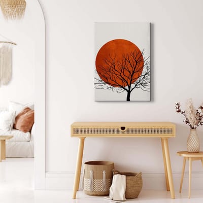 Canvas print DD123159 Warm Sunset A.S. Création 0,5 x 0,7 m Rood Kantoor Hal/Gang Keuken Slaapkamer Woonkamer