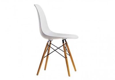 Vitra Eames DSW chair, white - maple