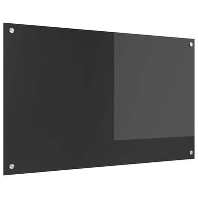 vidaXL - Keukenachterwand - Donkergrijs - 100 - x - 60 - cm - gehard - glas