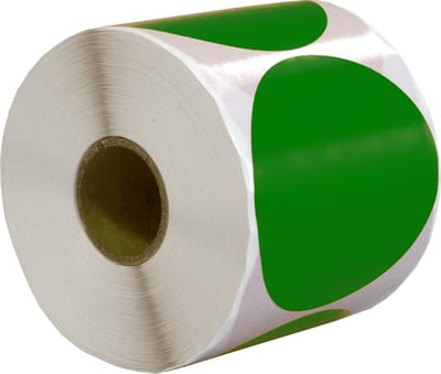 500 Etiketten Rond Groen 65 mm op Rol - Sluitzegel - Markeringspunten - Blanco ronde stickers - DULA