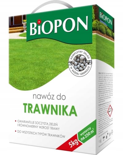 Bros Biopon - Universele Gazonmeststof - 5 kg - Geschikt voor Alle Soorten Gras - Bevordert Dichte en Groene Gazon