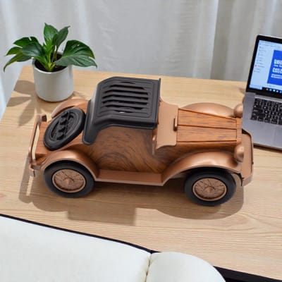 Klassieke Vintage Auto Luidspreker en Telefoonhouder - Bluetooth